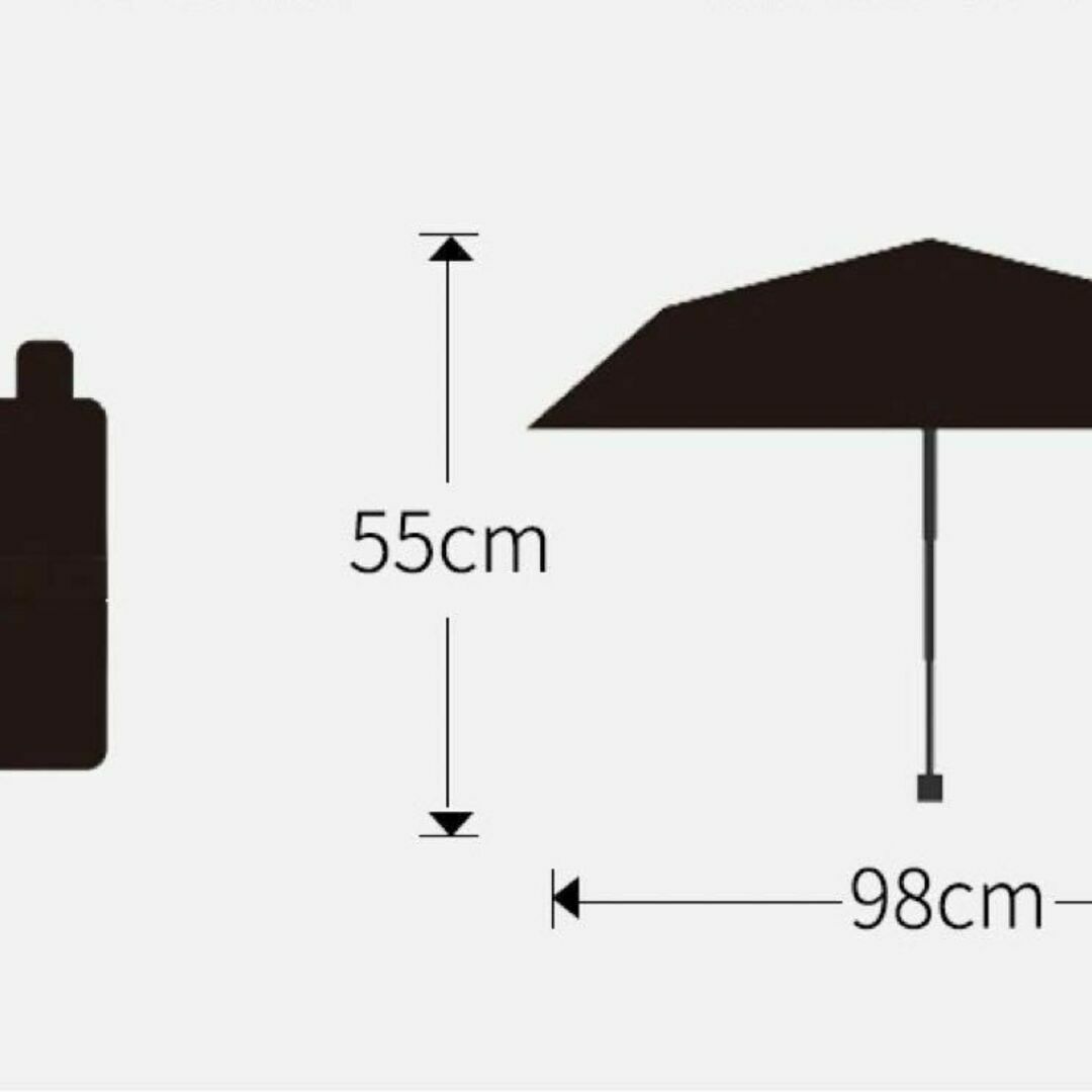 折りたたみ傘 日傘 晴雨兼用 完全遮光　UVカット　自動開閉　ブルー　梅雨 レディースのファッション小物(傘)の商品写真