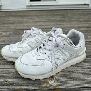 ニューバランス(New Balance)のNew Balance ニューバランス   574 ホワイト US9.5(スニーカー)