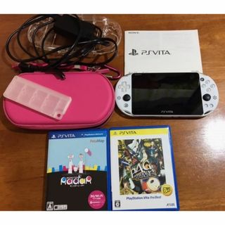 ソニー(SONY)のPSVITA本体　メモリーカード64GB　ソフト2本(携帯用ゲーム機本体)