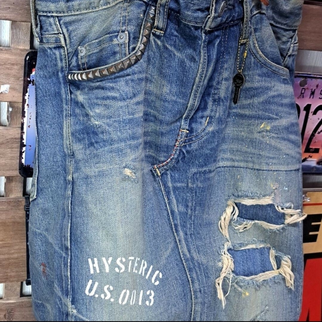 HYSTERIC GLAMOUR(ヒステリックグラマー)のヒステリックグラマー　リメイク　デニム　トートバッグ メンズのバッグ(トートバッグ)の商品写真