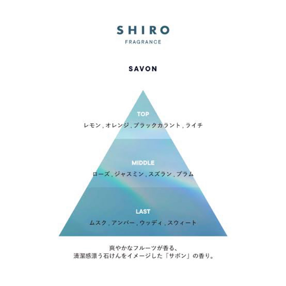 shiro(シロ)のshiro サボン　オードパルファム コスメ/美容の香水(ユニセックス)の商品写真