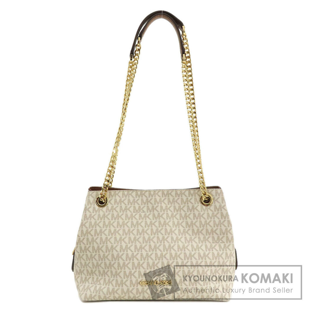 Michael Kors(マイケルコース)のMichael Kors MKシグネチャー チェーンショルダー ハンドバッグ PVC レディース レディースのバッグ(ハンドバッグ)の商品写真