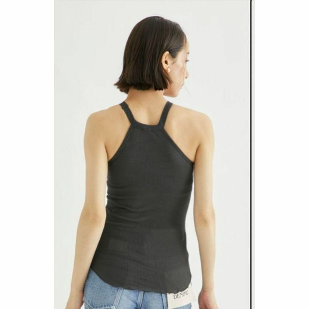 HAKUJI(ハクジ)の【HAKUJI】新品 Twist cotton bra tank チャコール F レディースのトップス(タンクトップ)の商品写真