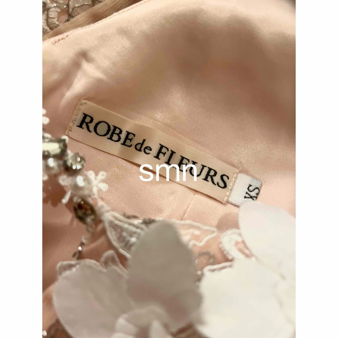 ROBE(ローブ)のrobe de fleurs キャバドレス　xs  オレンジ　サーモンピンク　 レディースのフォーマル/ドレス(ナイトドレス)の商品写真