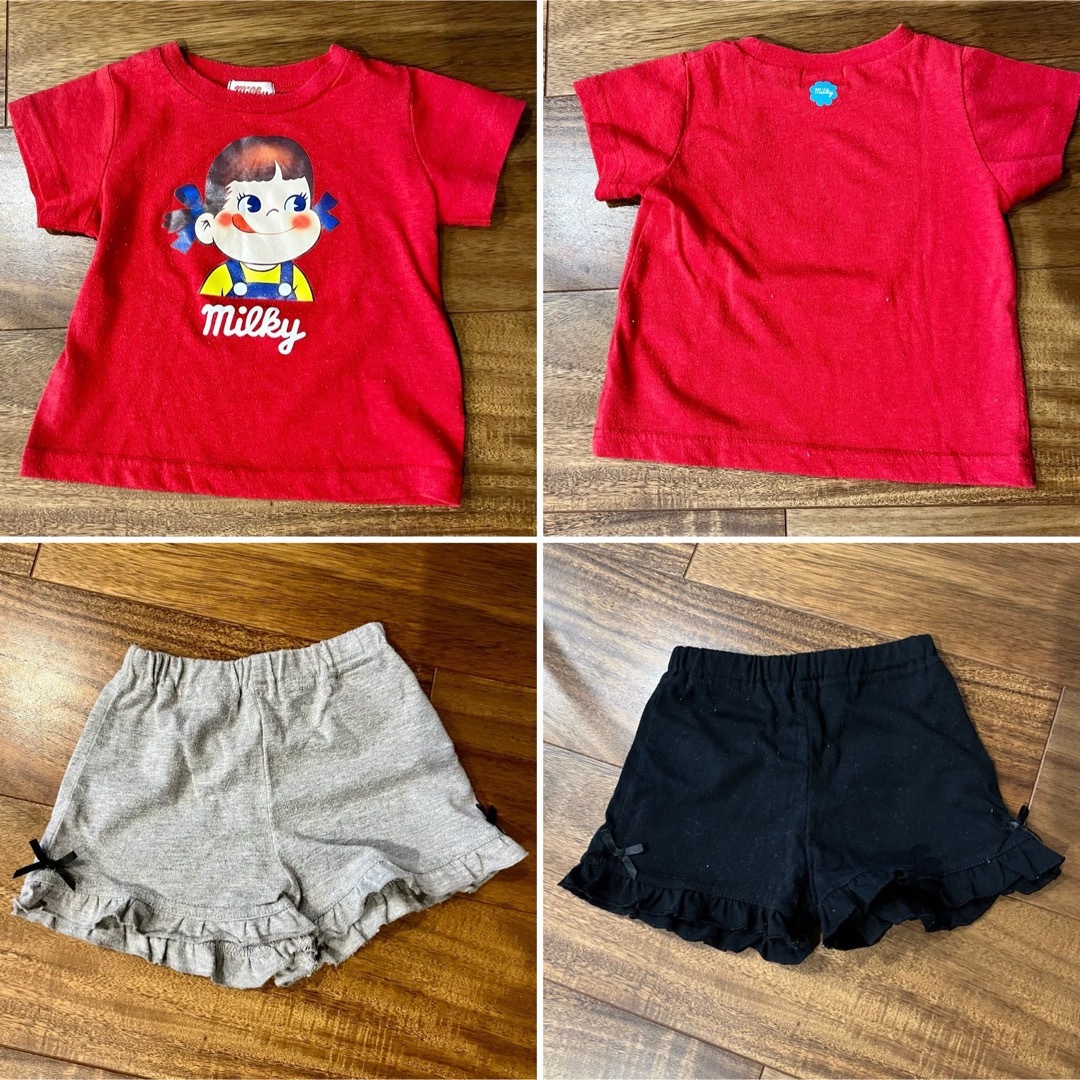 【80サイズ】半袖 Tシャツ ショートパンツ まとめ売り キッズ/ベビー/マタニティのベビー服(~85cm)(Ｔシャツ)の商品写真