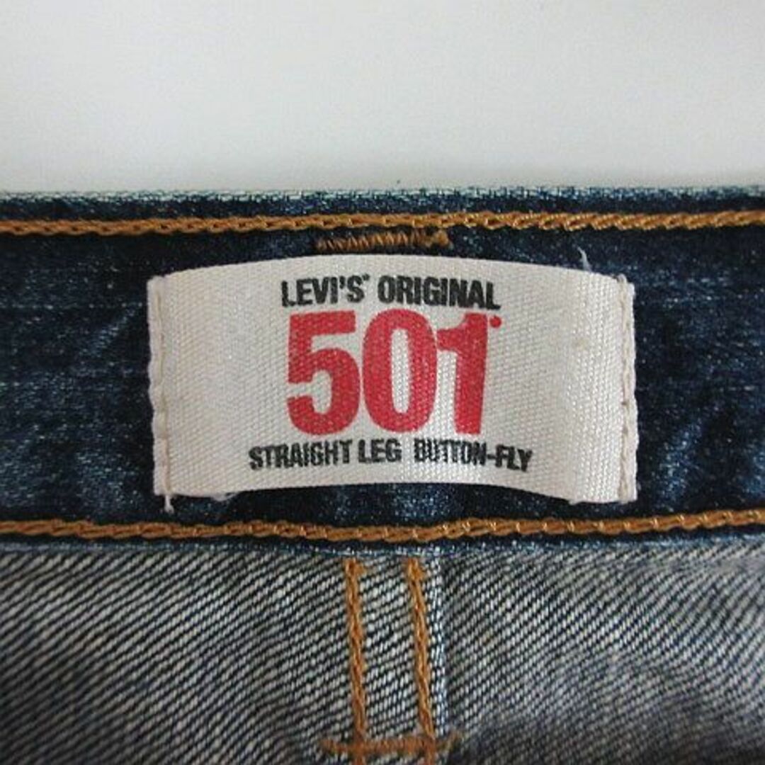 Levi's(リーバイス)のリーバイス ジーンズ ハーフパンツ ボタンフライ ユーズド加工 28 インディゴ メンズのパンツ(デニム/ジーンズ)の商品写真