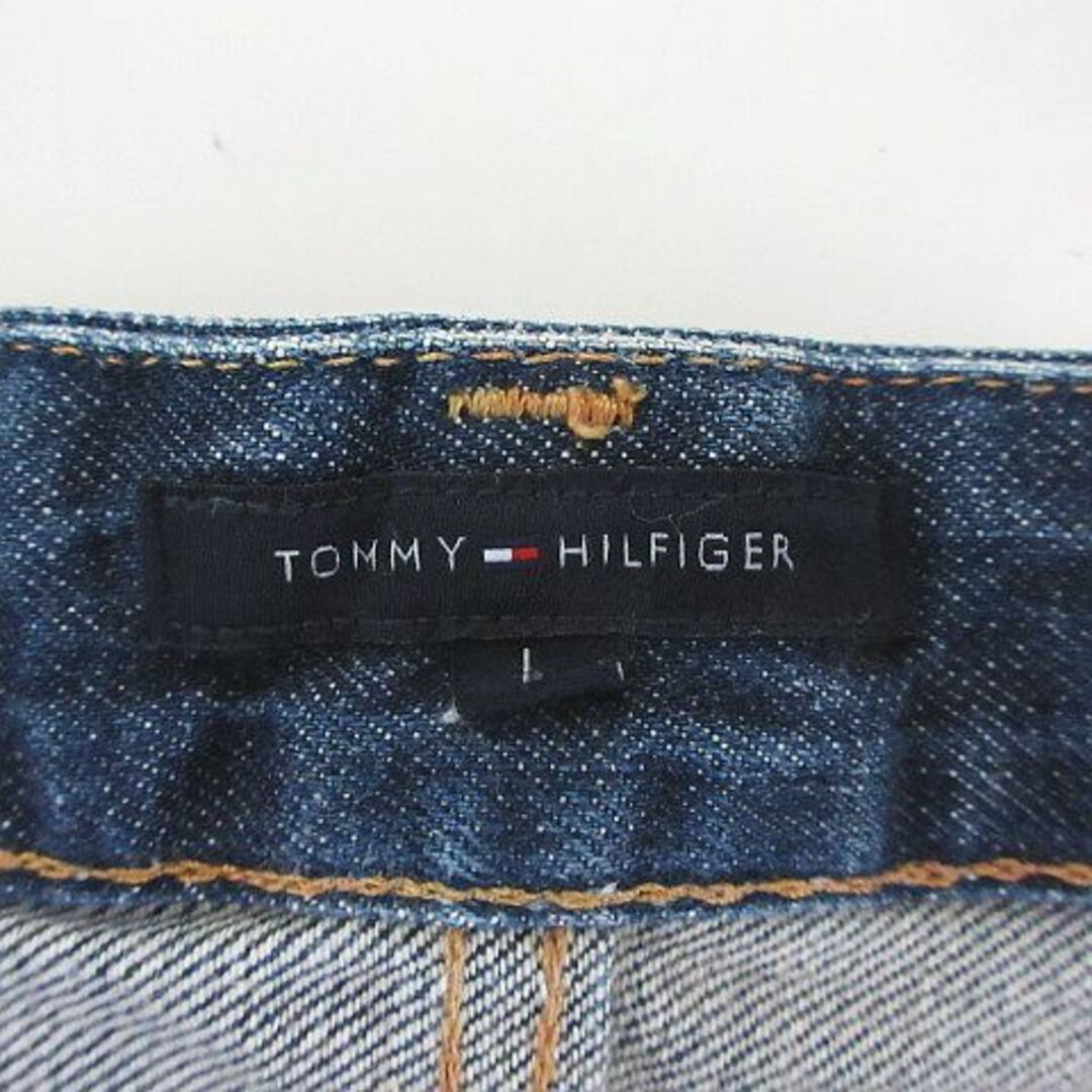 TOMMY HILFIGER(トミーヒルフィガー)のトミーヒルフィガー デニム ジーンズ テーパード ユーズド加工 L インディゴ メンズのパンツ(デニム/ジーンズ)の商品写真