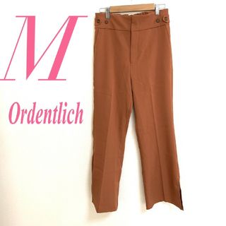 Ordentlich　ワイドパンツ　M　オレンジ　きれいめ　オフィス　ポリ(カジュアルパンツ)