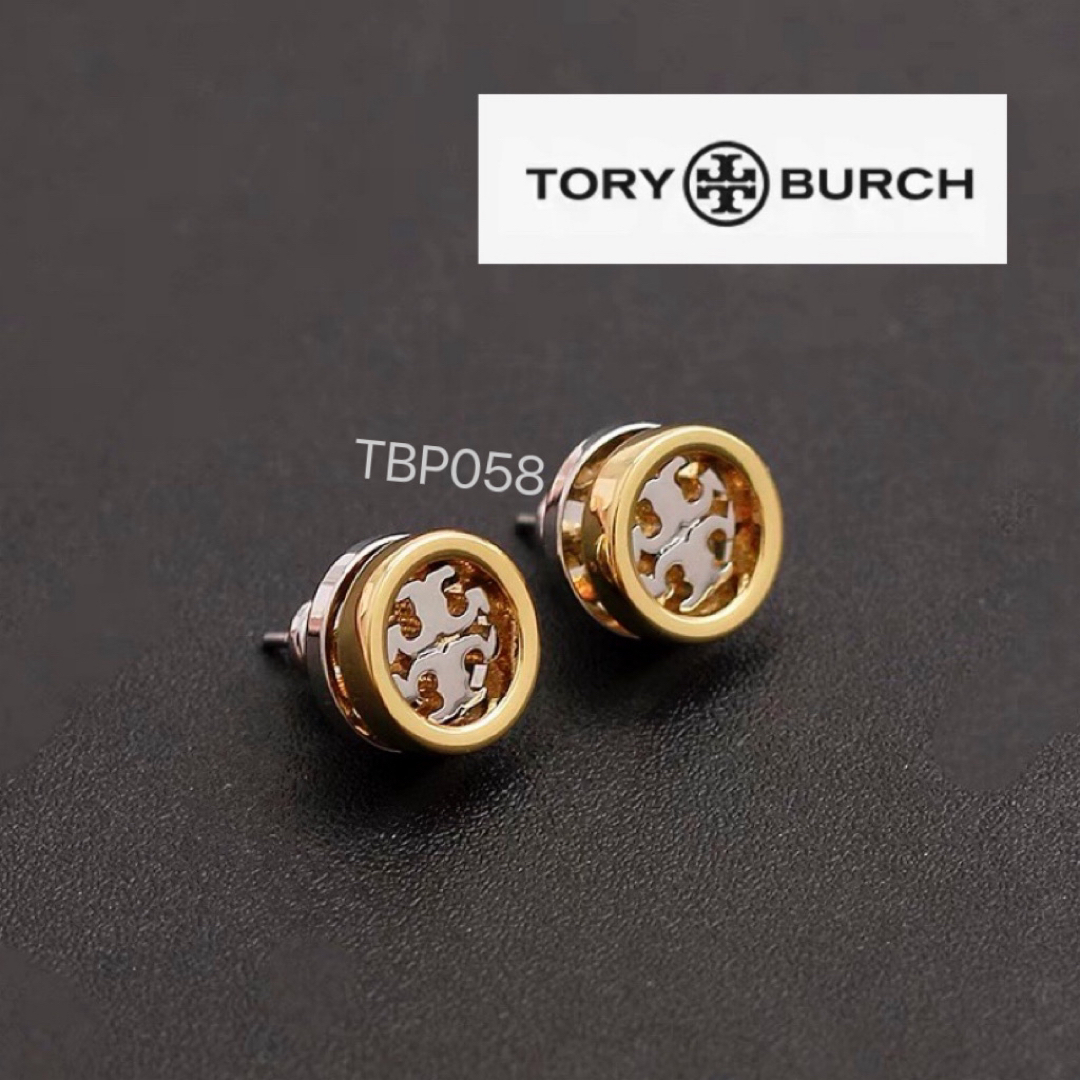 Tory Burch(トリーバーチ)のTBP058S3トリーバーチTory Burch   ゴールドxシルバー　ピアス レディースのアクセサリー(ピアス)の商品写真