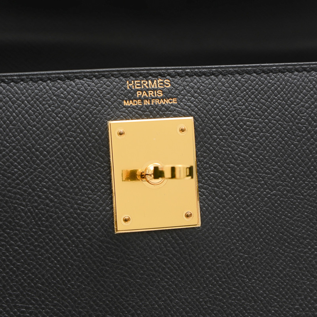 Hermes(エルメス)のエルメス ケリー32 外縫い エプソン ブラック ゴールド金具 P刻印 レディースのバッグ(ハンドバッグ)の商品写真