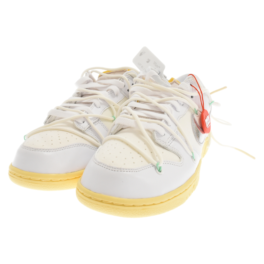 NIKE(ナイキ)のNIKE ナイキ ×OFF-WHITE DUNK LOW 1 OF 50 WHITE 1 DM1602-127×オフホワイト ダンクローカットスニーカー ホワイト1 US9.5/27.5cm メンズの靴/シューズ(スニーカー)の商品写真