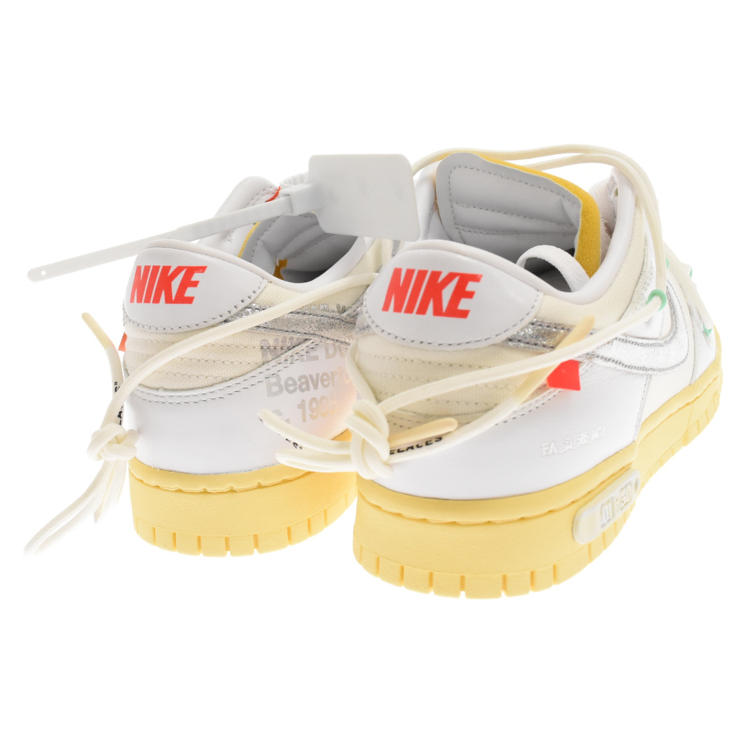 NIKE(ナイキ)のNIKE ナイキ ×OFF-WHITE DUNK LOW 1 OF 50 WHITE 1 DM1602-127×オフホワイト ダンクローカットスニーカー ホワイト1 US9.5/27.5cm メンズの靴/シューズ(スニーカー)の商品写真