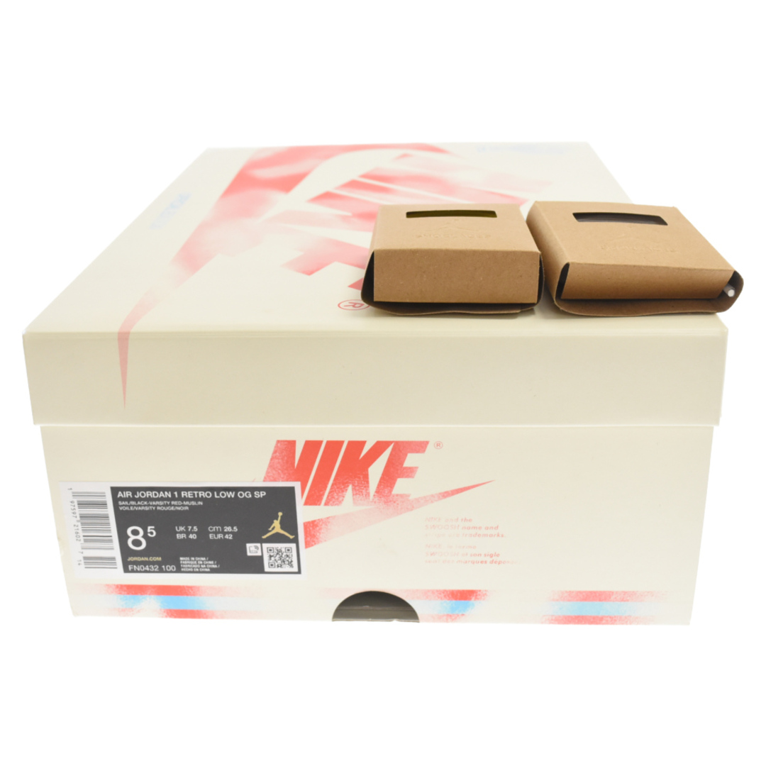 NIKE(ナイキ)のNIKE ナイキ ×Trophy Room AIR JORDAN 1 LOW OG トロフィールーム エアジョーダン1 ローカットスニーカー レッド/ブラック US8.5/26.5cm FN0432-100 メンズの靴/シューズ(スニーカー)の商品写真