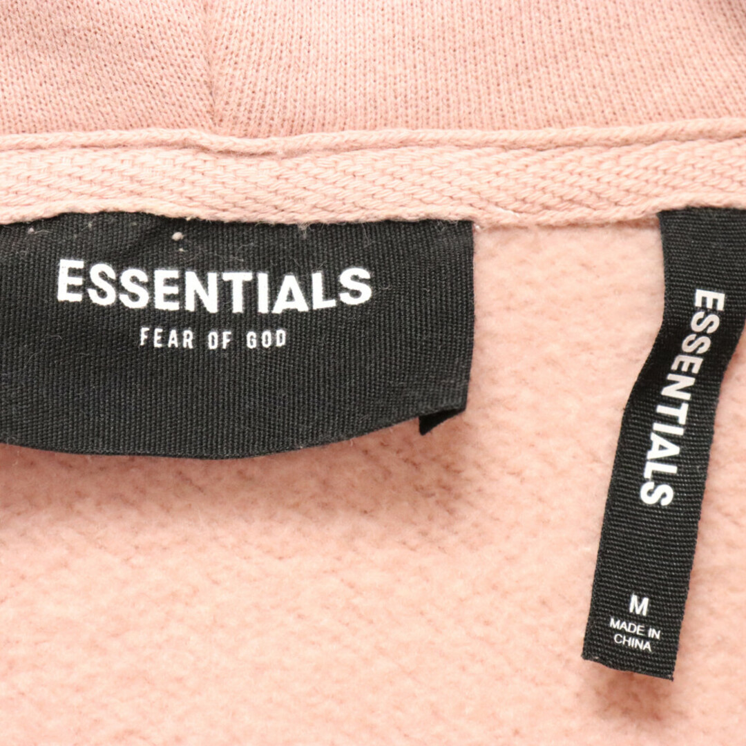 ESSENTIALS FEAR OF GOD エッセンシャル フィアオブゴッド バックロゴプリント 裏起毛 プルオーバーパーカー ピンク メンズのトップス(パーカー)の商品写真