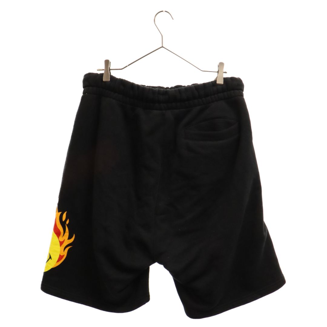 Palm Angels パームエンジェルス 21SS Burning Head Sweatshorts PMCI010R21FLE001 バーニングヘッドスウェットショーツ ショートパンツ ハーフパンツ プリント ブラック メンズのパンツ(ショートパンツ)の商品写真