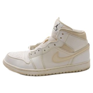 ナイキ(NIKE)のNIKE ナイキ AIR JORDAN 1 MID エア ジョーダン ワン ミッドカットスニーカー ホワイト US10.5/28.5cm 554724-100(スニーカー)