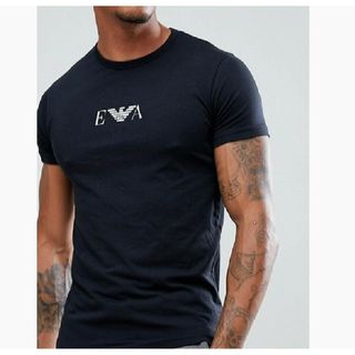 エンポリオアルマーニ(Emporio Armani)の【新品】EMPORIO ARMANI／ブラック クルーネック Tシャツ Lサイズ(Tシャツ/カットソー(半袖/袖なし))