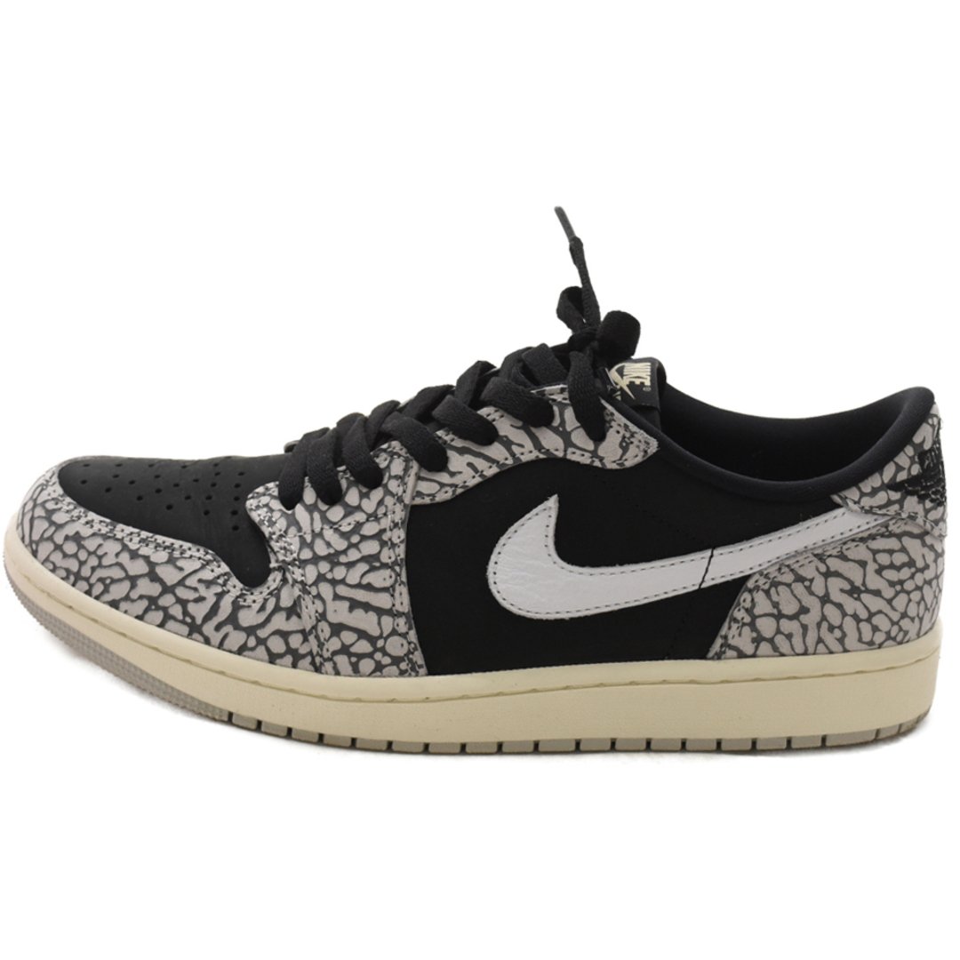 NIKE(ナイキ)のNIKE ナイキ AIR JORDAN 1 RETRO LOW OG BLACK CEMENT エア ジョーダン1 レトロ ブラック セメント ローカットスニーカー グレー US9.5/27.5cm CZ0790-001 メンズの靴/シューズ(スニーカー)の商品写真