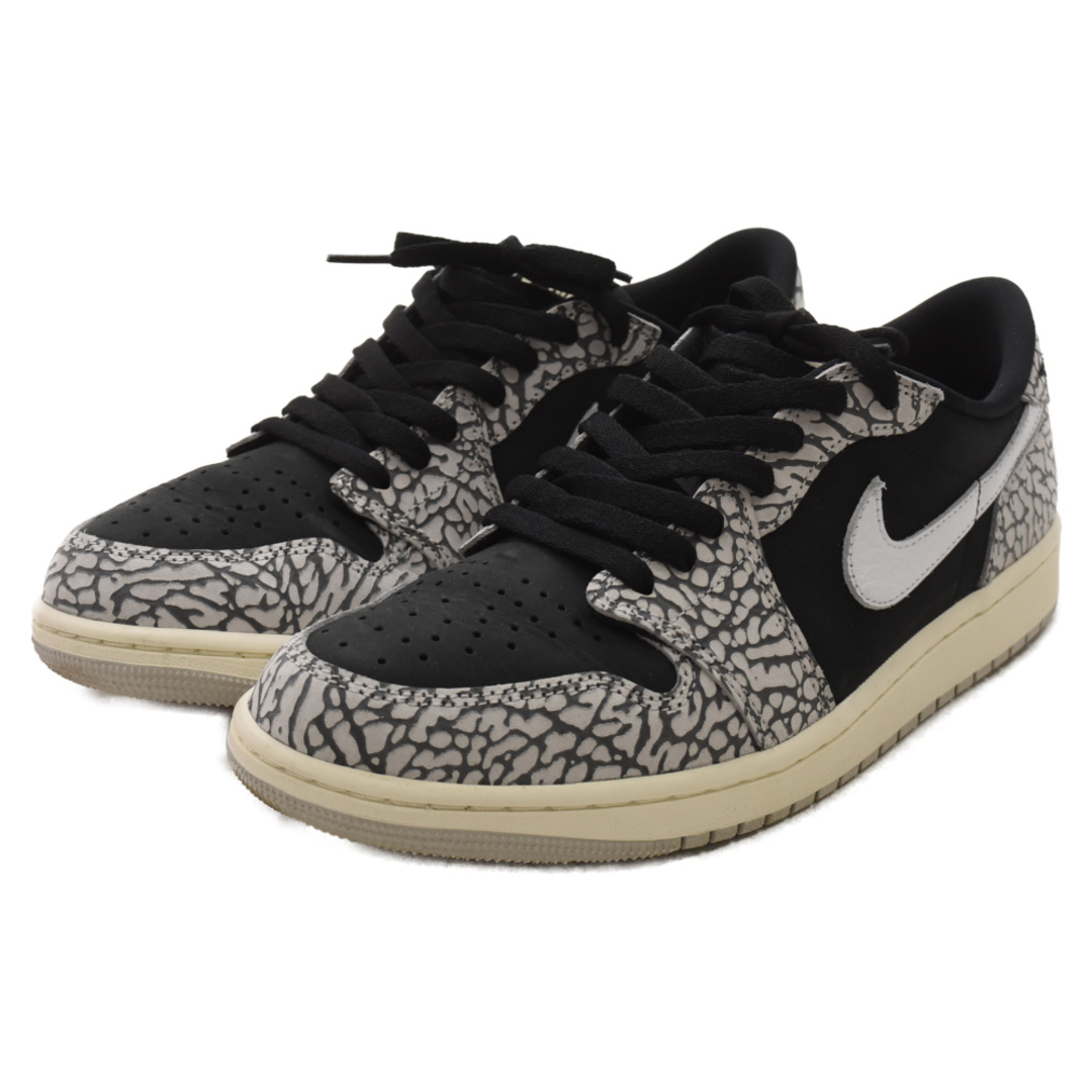 NIKE(ナイキ)のNIKE ナイキ AIR JORDAN 1 RETRO LOW OG BLACK CEMENT エア ジョーダン1 レトロ ブラック セメント ローカットスニーカー グレー US9.5/27.5cm CZ0790-001 メンズの靴/シューズ(スニーカー)の商品写真