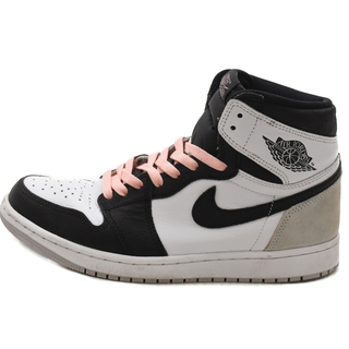 ナイキ(NIKE)のNIKE ナイキ AIR JORDAN1 RETRO HIGH OG Bleached Coral エアジョーダン1 ブリーチドコーラル ハイカットスニーカー ブラック/グレー US9.5/27.5cm 555088-108(スニーカー)