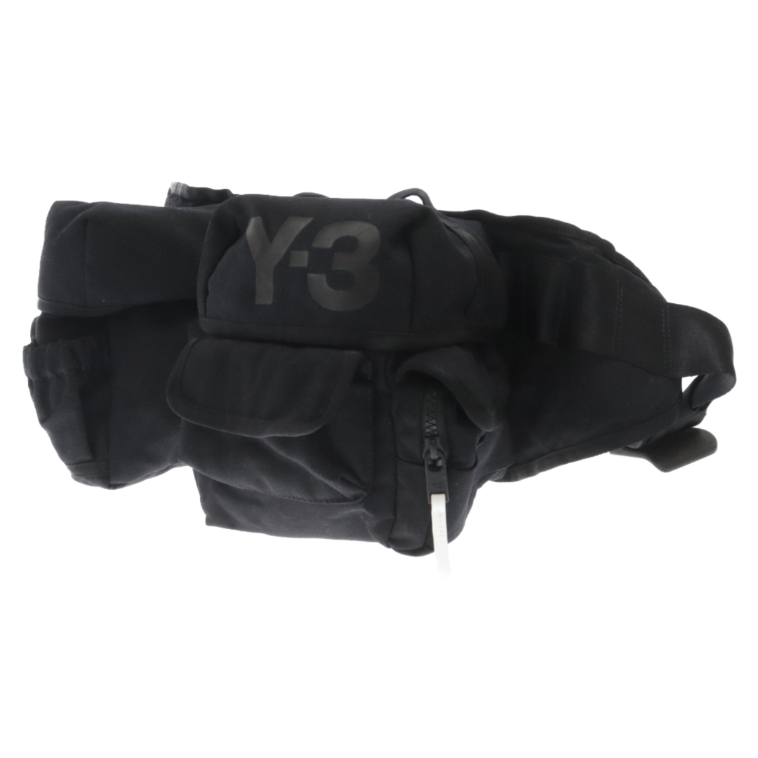 Y-3(ワイスリー)のY-3 ワイスリー 00S マルチポケット ロゴプリント ベルクロ ボディウエストバッグ ブラック A43008 080100 メンズのバッグ(ウエストポーチ)の商品写真