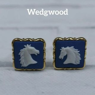 ウェッジウッド(WEDGWOOD)の【匿名配送】 ウェッジウッド カフス ゴールド カメオ 青 4(カフリンクス)