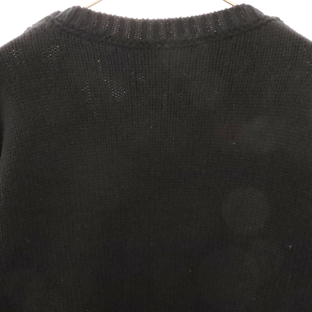 FEAR OF GOD(フィアオブゴッド)のFEAR OF GOD フィアオブゴッド Overlap Sweater オーバーラップセーター バックロゴ ニットセーター FG20-012 WSK ブラック メンズのトップス(ニット/セーター)の商品写真
