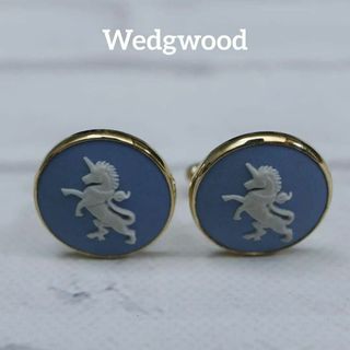 ウェッジウッド(WEDGWOOD)の【匿名配送】 ウェッジウッド カフス ゴールド カメオ 水色 5(カフリンクス)