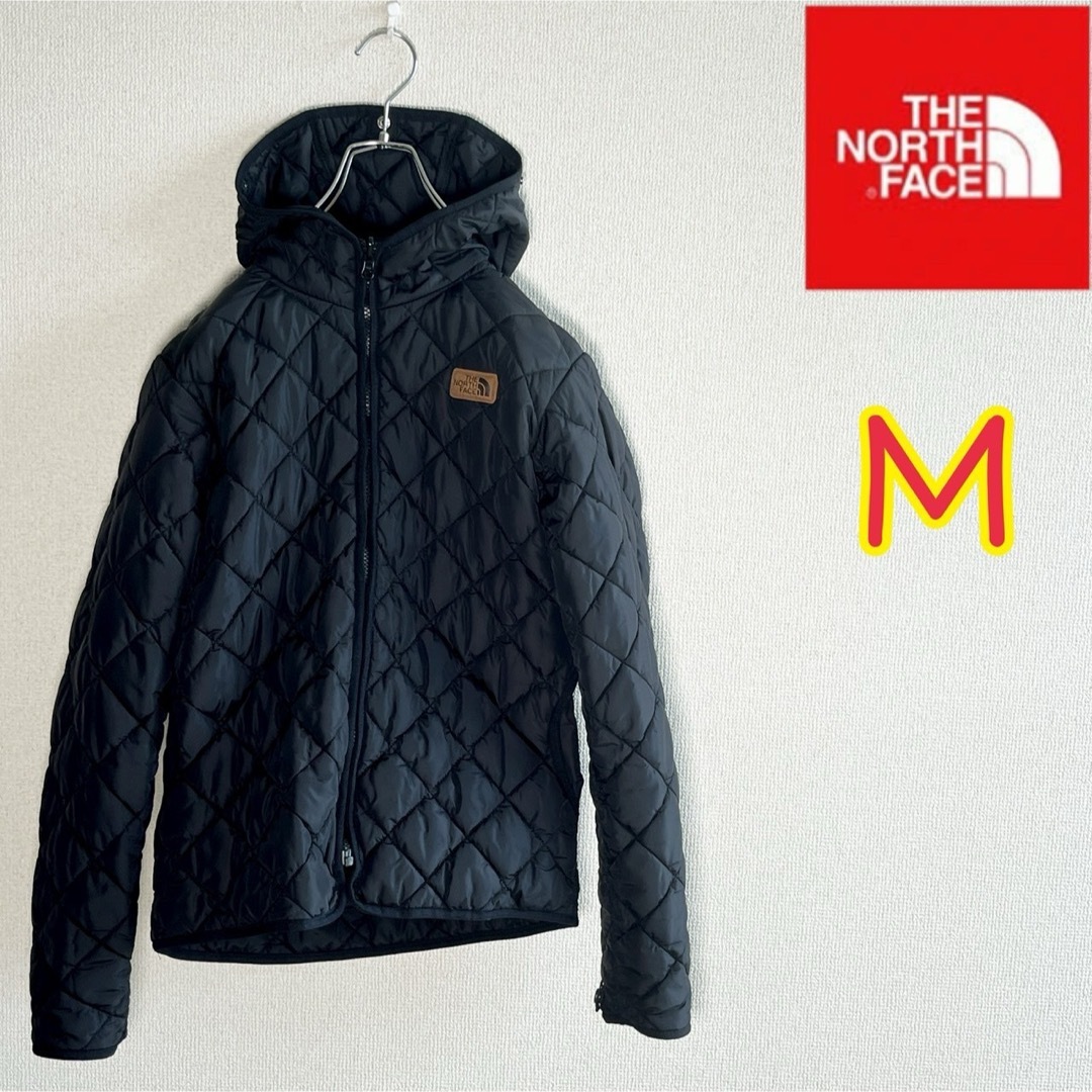 THE NORTH FACE(ザノースフェイス)のノースフェイス　キルティングパーカー　中綿パーカー　ブラック　レディースＭ相当 レディースのジャケット/アウター(ブルゾン)の商品写真