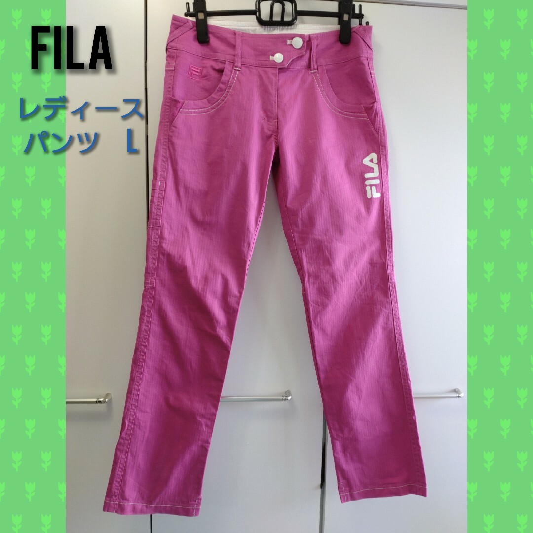 FILA(フィラ)の♥FILA♥春〜夏  ゴルフ用パンツ　ピンク  Lsize  長パンツ スポーツ/アウトドアのゴルフ(ウエア)の商品写真