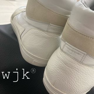 ダブルジェーケー(wjk)のwjk HC leather sneaker ハイカット レザースニーカー L (スニーカー)