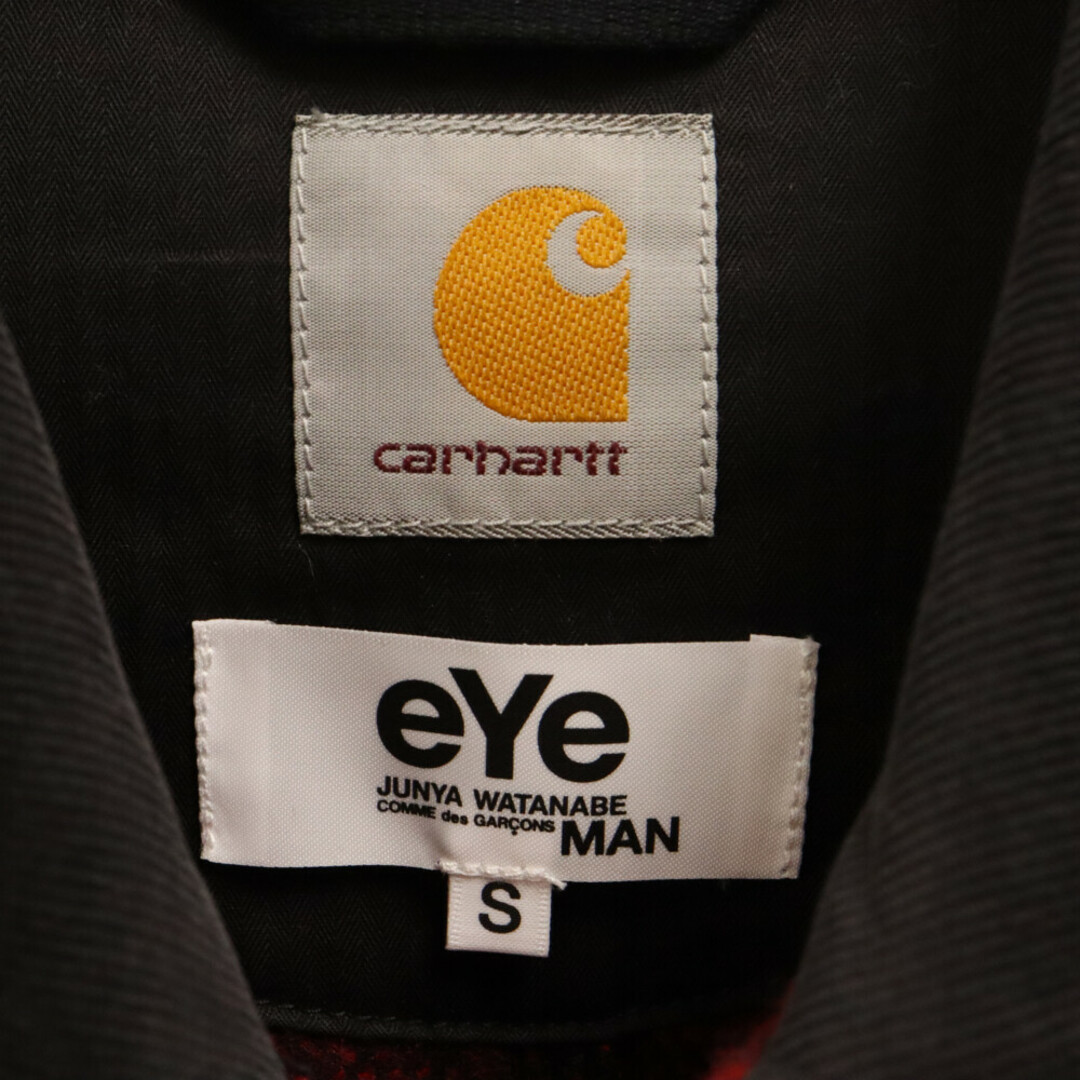 JUNYA WATANABE COMME des GARCONS(ジュンヤワタナベコムデギャルソン)のeYe COMME des GARCONS JUNYA WATANABE MAN アイ コム デ ギャルソン ジュンヤ ワタナベ マン 17AW×カーハート エルボーパッチ・ポケットレザー切替 バッファローチェックカバーオールジャケット WT-J919 メンズのジャケット/アウター(フライトジャケット)の商品写真