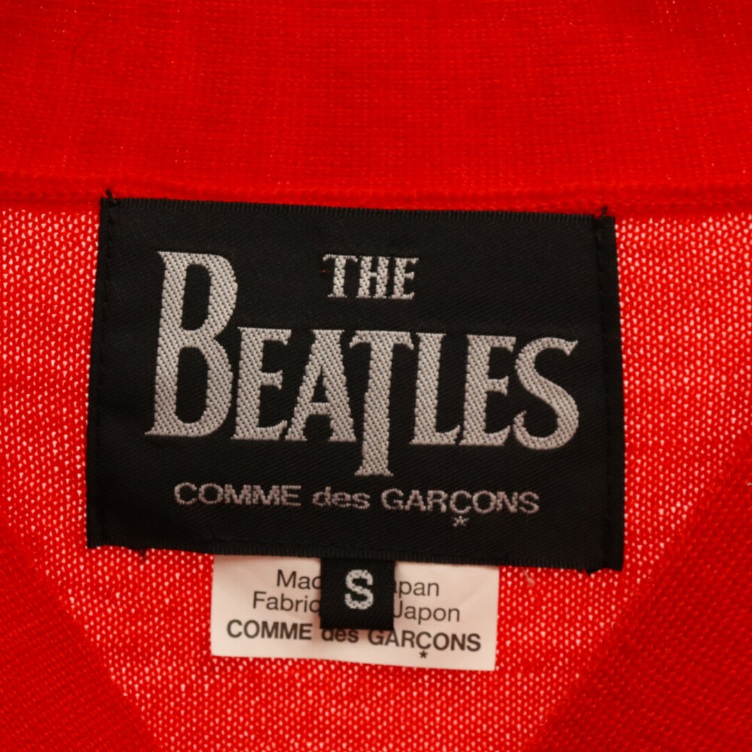 BEATLES COMME des GARCONS ビートルズコムデギャルソン ダブルアップルワッペン付き Vネックカーディガン レッド VP-N001 メンズのトップス(カーディガン)の商品写真