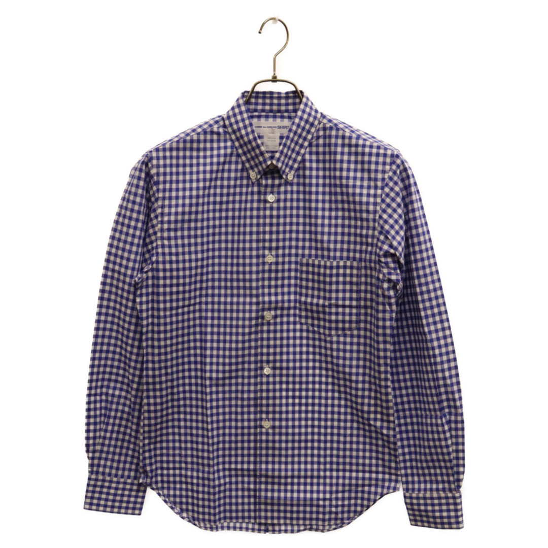 COMME des GARCONS(コムデギャルソン)のCOMME des GARCONS SHIRT コムデギャルソンシャツ ギンガムチェック ボタンダウン長袖シャツ ブルー CDGS6GG メンズのトップス(シャツ)の商品写真