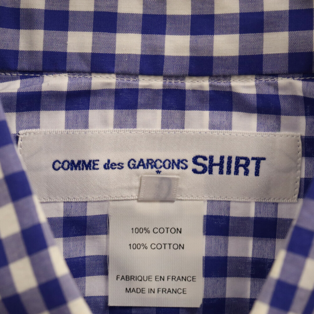 COMME des GARCONS(コムデギャルソン)のCOMME des GARCONS SHIRT コムデギャルソンシャツ ギンガムチェック ボタンダウン長袖シャツ ブルー CDGS6GG メンズのトップス(シャツ)の商品写真