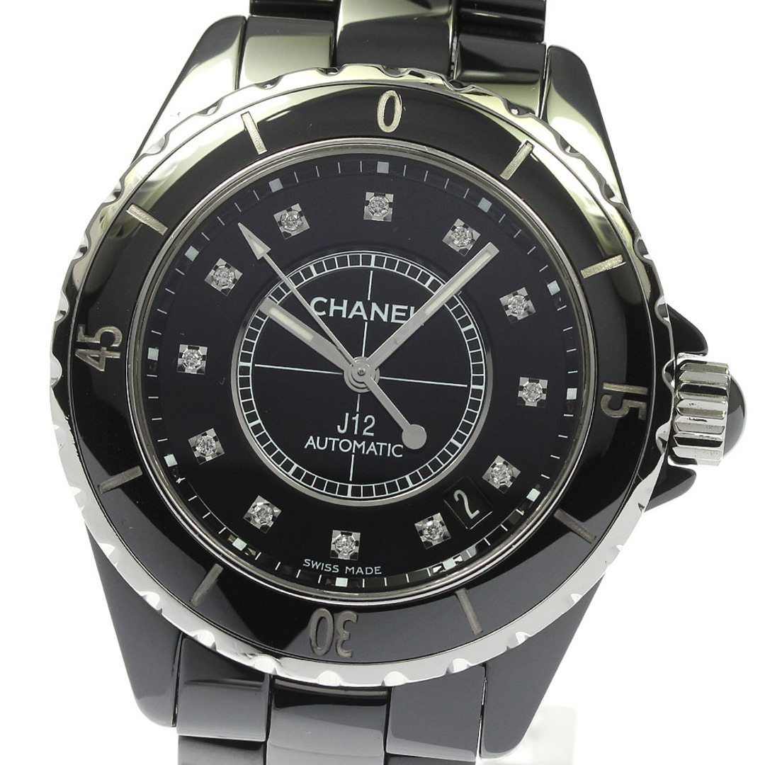 CHANEL(シャネル)のシャネル CHANEL H1626 J12 黒セラミック 38ミリ 12Pダイヤ 自動巻き メンズ 美品 _811984 メンズの時計(腕時計(アナログ))の商品写真