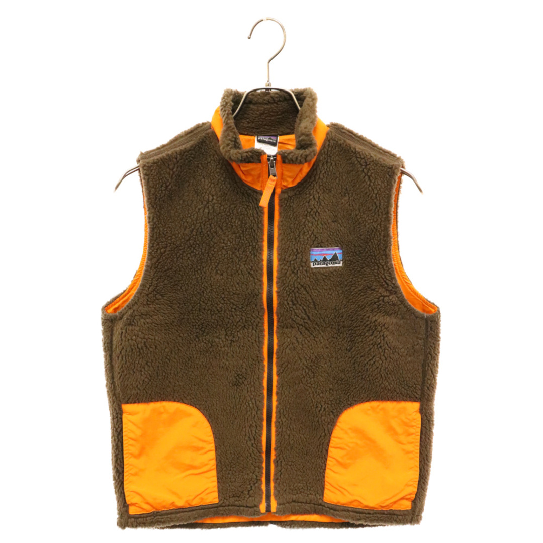 patagonia(パタゴニア)のPATAGONIA パタゴニア RETRO-X VEST KIDS レトロX ベスト フリースベスト 65617 カーキ/オレンジ キッズ メンズのトップス(ベスト)の商品写真