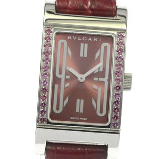 ブルガリ(BVLGARI)のブルガリ BVLGARI RT39S レッタンゴロ ロードライトガーネットベゼル クォーツ レディース _811139(腕時計)