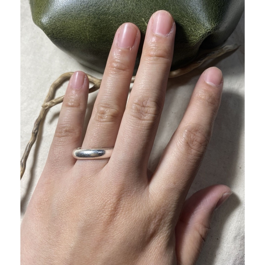 カレン甲丸ラウンドKaren silverリングシンプル幅広銀指輪プレーンD二2 メンズのアクセサリー(リング(指輪))の商品写真
