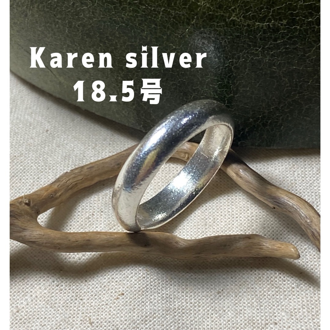 カレン甲丸ラウンドKaren silverリングシンプル幅広銀指輪プレーンD二2 メンズのアクセサリー(リング(指輪))の商品写真