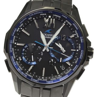 カシオ(CASIO)のカシオ CASIO OCW-S3400B-1AJF オシアナス マンタ デイデイト ソーラー電波 メンズ 良品 _803183(腕時計(アナログ))