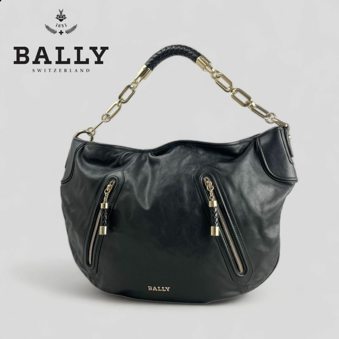 Bally(バリー)の■BALLY バリー■ ゴールドチェーン 月形ワンショルダーバッグ 肩掛けバッグ レディースのバッグ(ショルダーバッグ)の商品写真