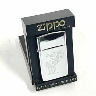 ジッポー(ZIPPO)のジッポ Zippo ライター シルバー グアム Guam 地図 USA 美品(タバコグッズ)