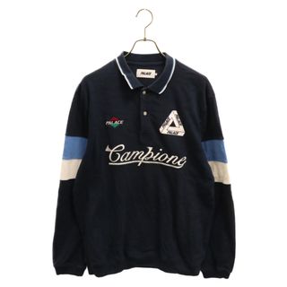 Palace Skateboards パレススケートボーズ CHAMPION CREW LS POLO チャンピオン クルー 長袖ポロシャツ ネイビー(ポロシャツ)