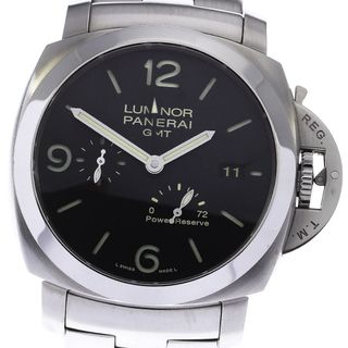 パネライ(PANERAI)のパネライ PANERAI PAM00347 ルミノール1950 3デイズ GMT パワーリザーブ 自動巻き メンズ 箱・保証書付き_811083(腕時計(アナログ))