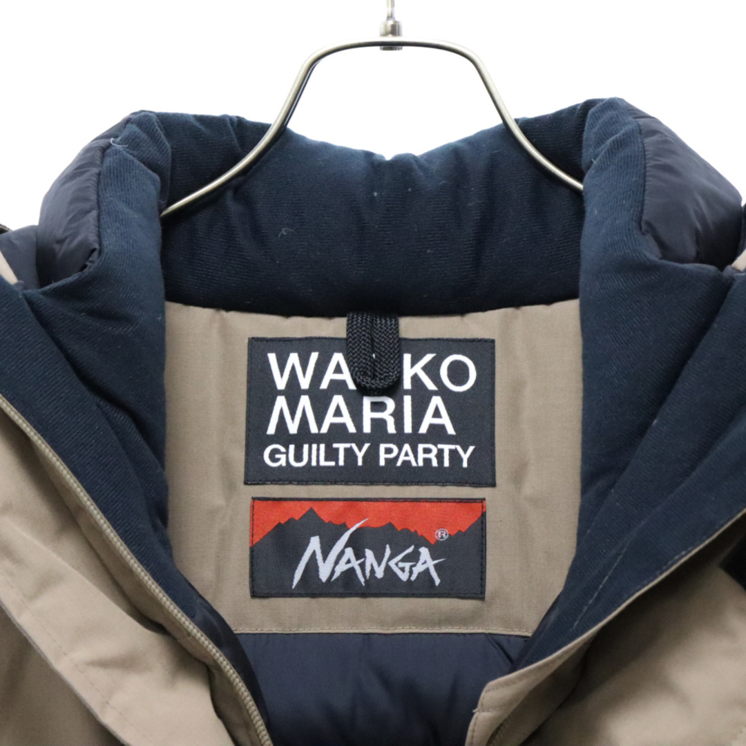 WACKO MARIA(ワコマリア)のWACKO MARIA ワコマリア 23AW × NANGA MOUNTAIN BELAY COAT 23FW-WMO-NA02 フーデッド ダウンジャケット ベージュ メンズのジャケット/アウター(ダウンジャケット)の商品写真