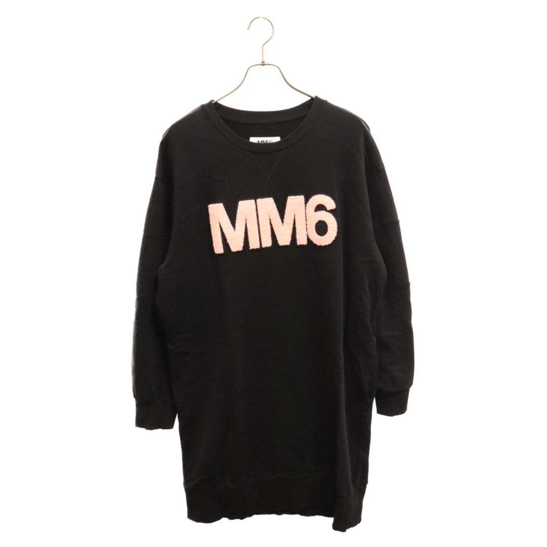 MM6(エムエムシックス)のMM6 Maison Margiela エムエムシックスメゾンマルジェラ 22SS ロゴワンピース スウェット トレーナー ブラック M60270 レディース レディースのトップス(トレーナー/スウェット)の商品写真