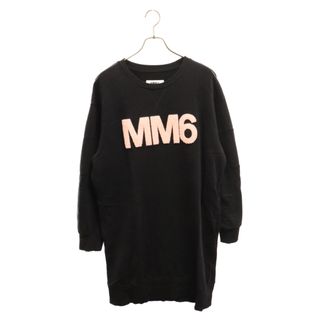 エムエムシックス(MM6)のMM6 Maison Margiela エムエムシックスメゾンマルジェラ 22SS ロゴワンピース スウェット トレーナー ブラック M60270 レディース(トレーナー/スウェット)