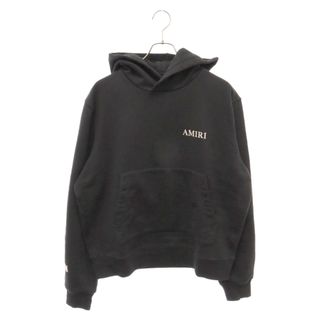 アミリ(AMIRI)のAMIRI アミリ 22AW Puff Logo Hoodie AW22MJL011 001 パフロゴ フーディー フロントロゴ プルオーバースウェットパーカー ブラック(パーカー)