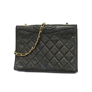 シャネル(CHANEL)の【4hd4861】シャネル ショルダーバッグ/マトラッセ/チェーンショルダー/ラムスキン/ブラック/ゴールド金具 【中古】 レディース(ショルダーバッグ)